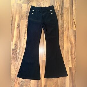 Black flare bottom dress pants